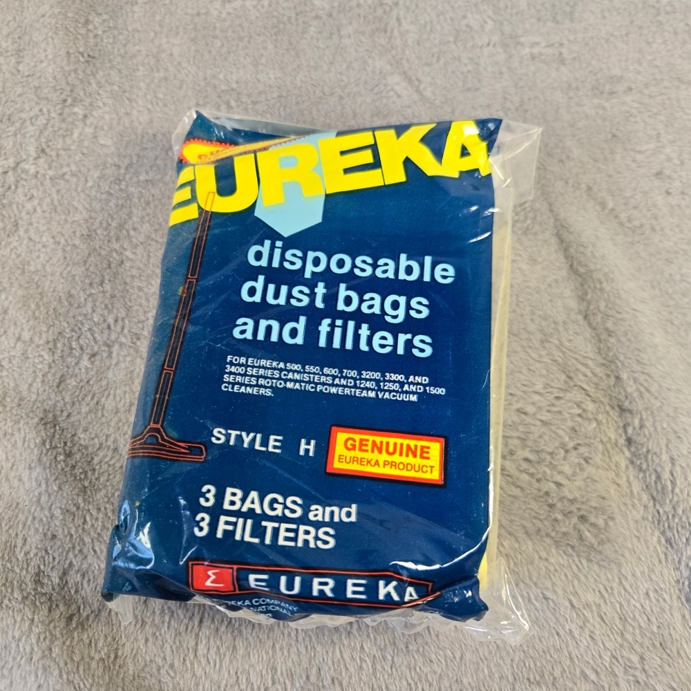 Eureka Style H Vacuum Bags and Filters 3 Pack Genuine 52323 Roto-Matic Powerteam